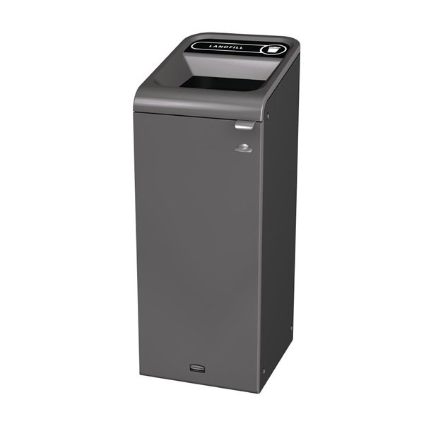 Rubbermaid Configure Container with Landfill Label Black - 57Ltr (B2B)