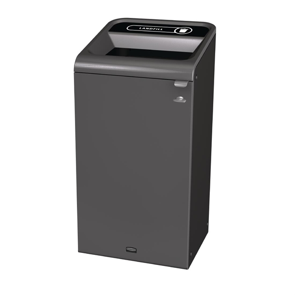 Rubbermaid Configure Container with Landfill Label Black - 87Ltr (Direct)