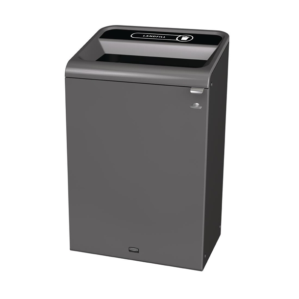 Rubbermaid Configure Container with Landfill Label Black - 125Ltr (B2B)