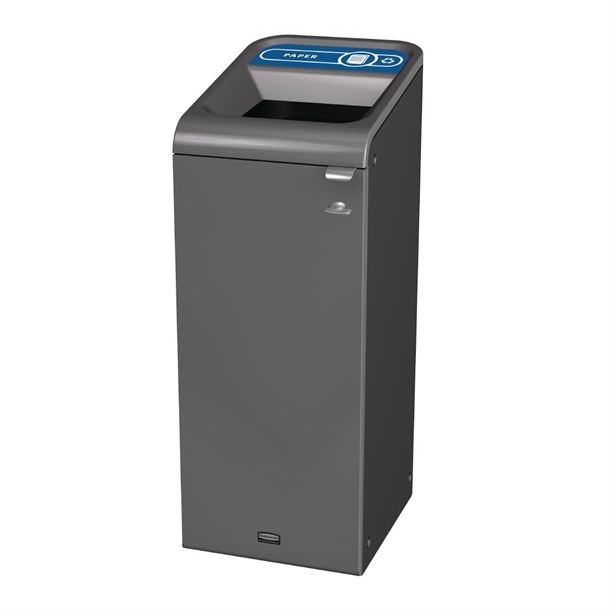 Rubbermaid Configure Container with Paper Recycling Label Blue - 57Ltr (B2B)