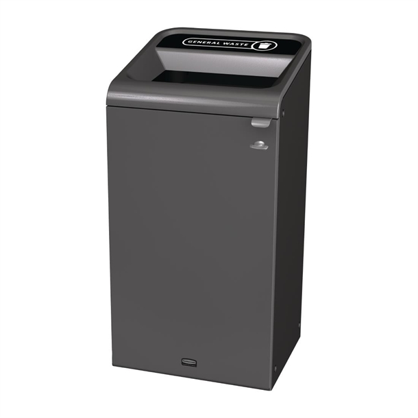 Rubbermaid Configure Container with General Waste Label Black - 87Ltr (Direct)