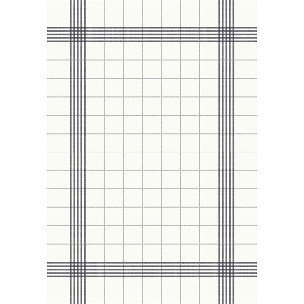 Duni Bistro Towel Napkin 38x54cm in Granite Grey Check on White (Pack 250)