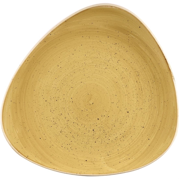 Churchill Stonecast Mustard Lotus Plate - 10 1/2" (Box 12) (B2B)