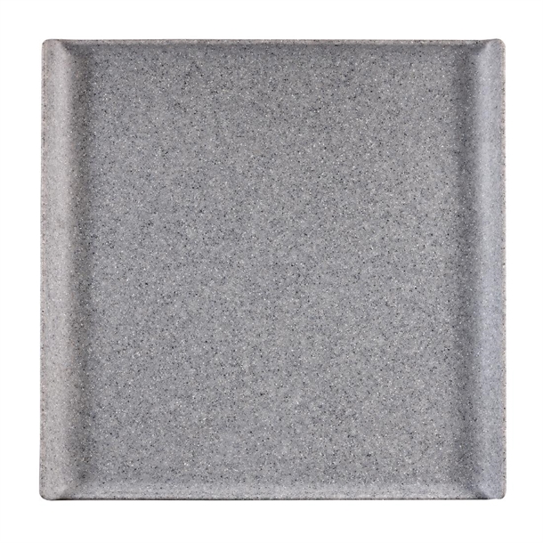 Churchill Plastic Square Granite Melamine Tray - 11 7/8x11 7/8" (Box 4) (B2B)