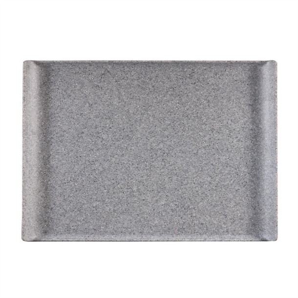 Churchill Plastic Rectangle Granite Melamine Tray 20 7/8x12 3/4"(Box 2) (B2B)