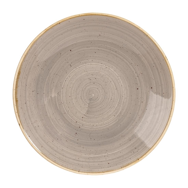 Churchill Stonecast Grey Deep Coupe Plate 9 2/5" (Box 12) (B2B)