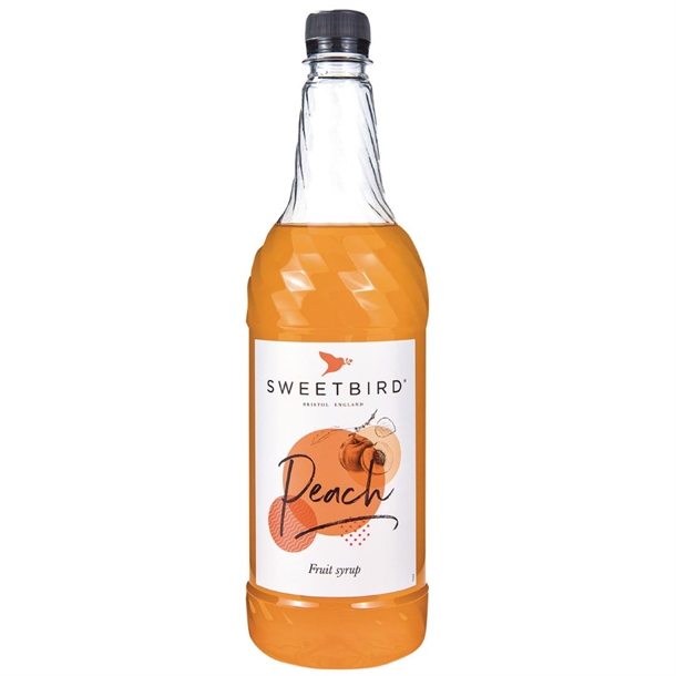 Sweetbird Peach Fruit Syrup (1Ltr Bottle)
