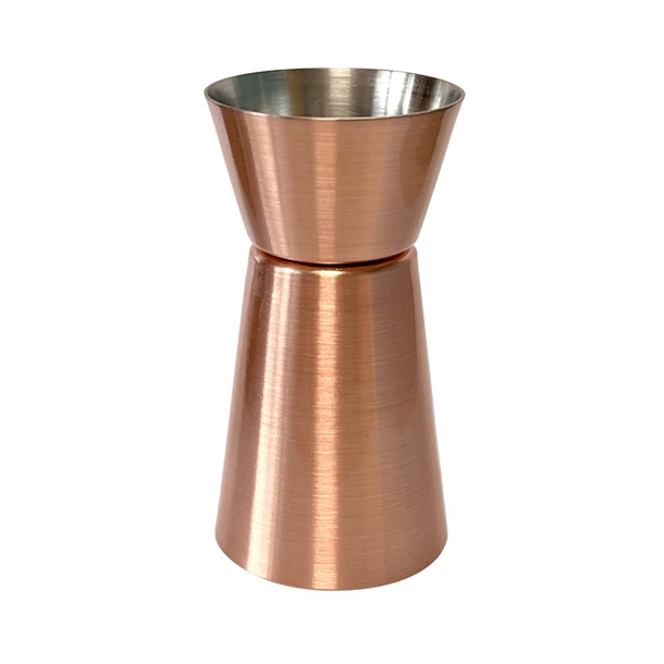 Beaumont Professional Jigger St/St Matte Copper Plated - 25ml 50ml