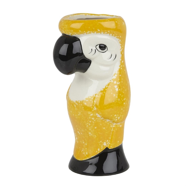 Beaumont Ceramic Parrot Tiki Mug 750ml Yellow