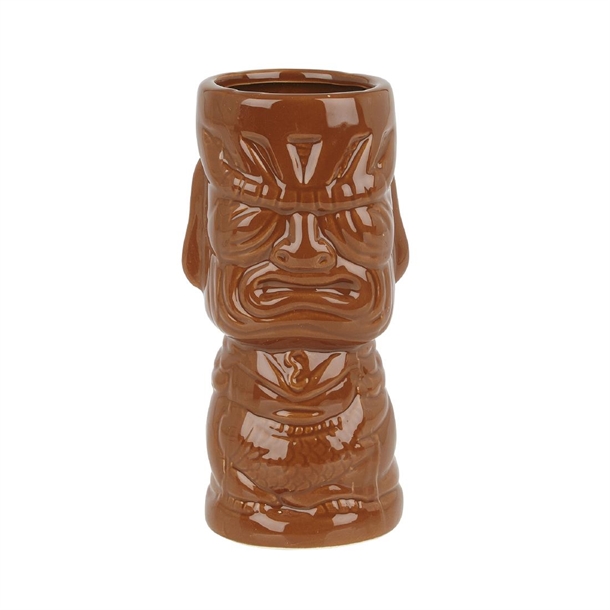 Beaumont Ceramic Molokai Tiki Mug 400ml Brown