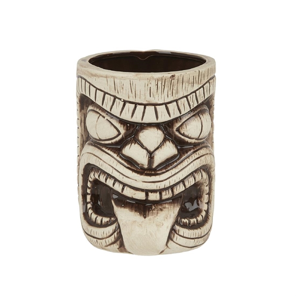 Beaumont Ceramic Toscano Lono Tiki Mug 600ml Light & Coffee Brown