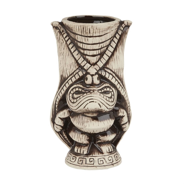 Beaumont Ceramic Kane Tiki Mug 450ml Light & Coffee Brown