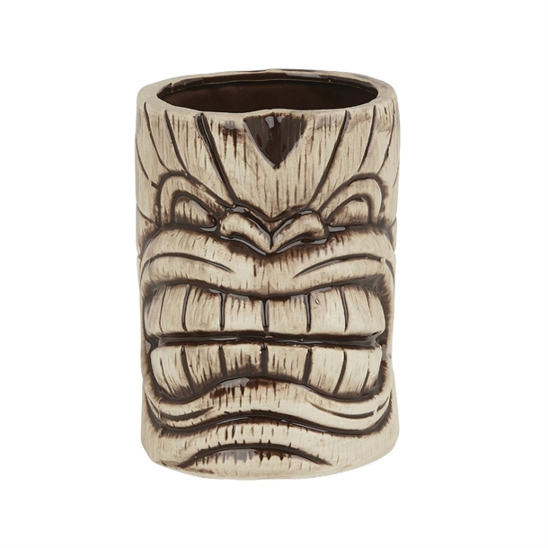 Beaumont Ceramic Toscano Kanaloa Tiki Mug 450ml Light Coffee Brown