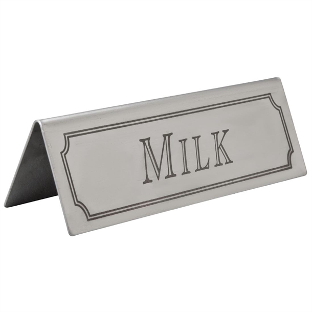 Beaumont Milk Table Sign St/St