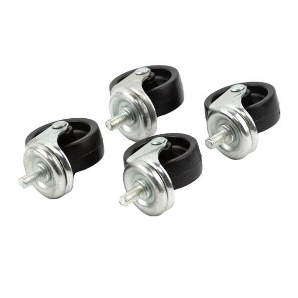 Beaumont Bottle Skip Castors Black (Set 4)