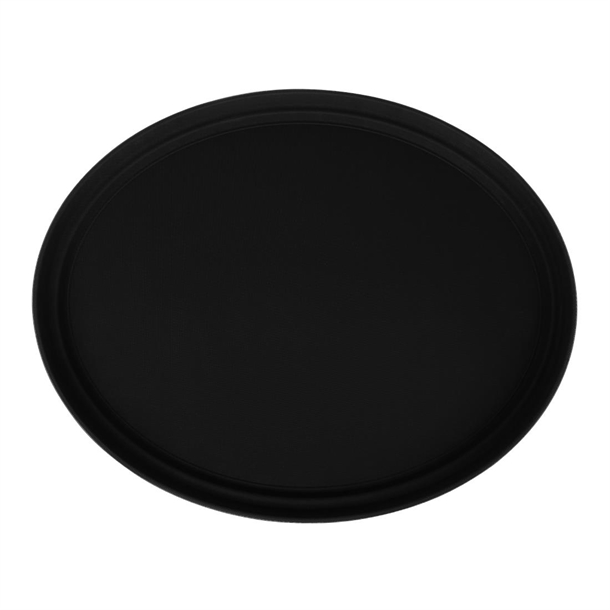 Beaumont Oval Non Slip Tray Black 685x558mm