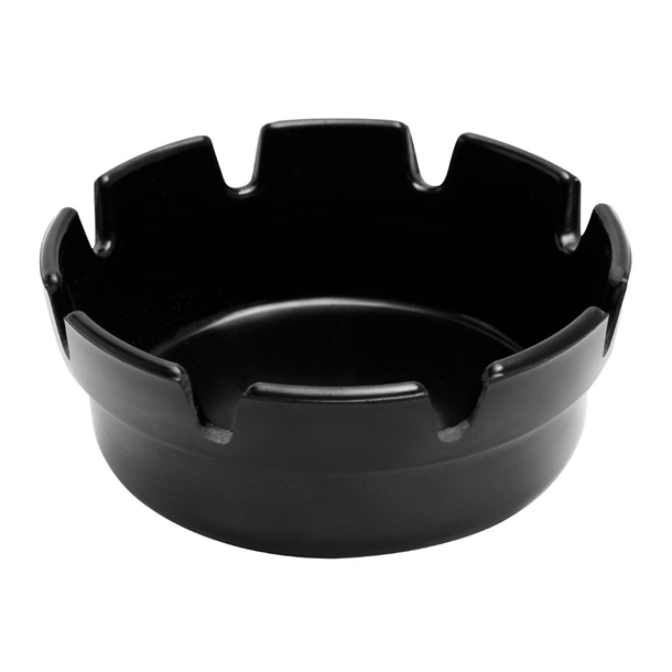 Beaumont Black Melamine Ashtray - 177mm (Pack 10)
