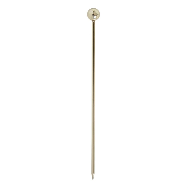 Beaumont Ball Garnish Pick Gold Plated (Pack 10)