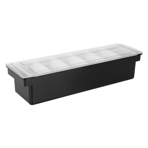 Beaumont 6 Part Black Plastic Condiment Holder