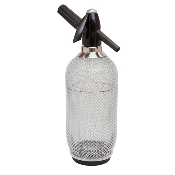 Beaumont Glass Soda Syphon with Mesh