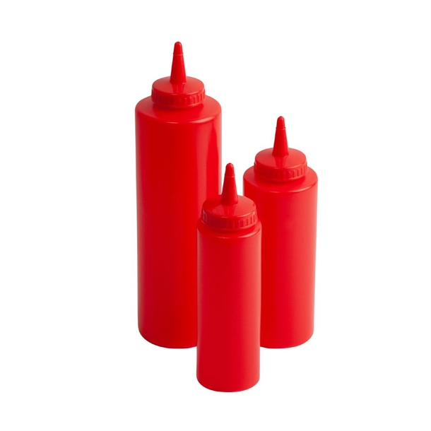 Beaumont Red Squeeze Sauce Bottle 24oz