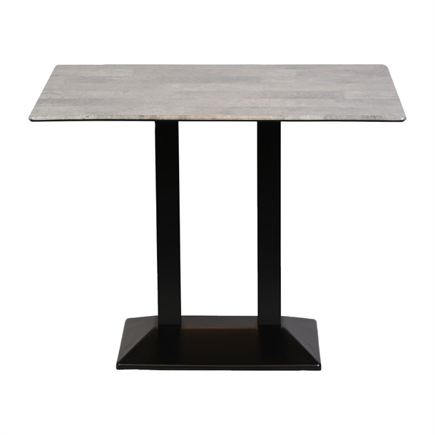 Turin Metal Base Rectangle Poseur Table Laminate Top Concrete (B2B)