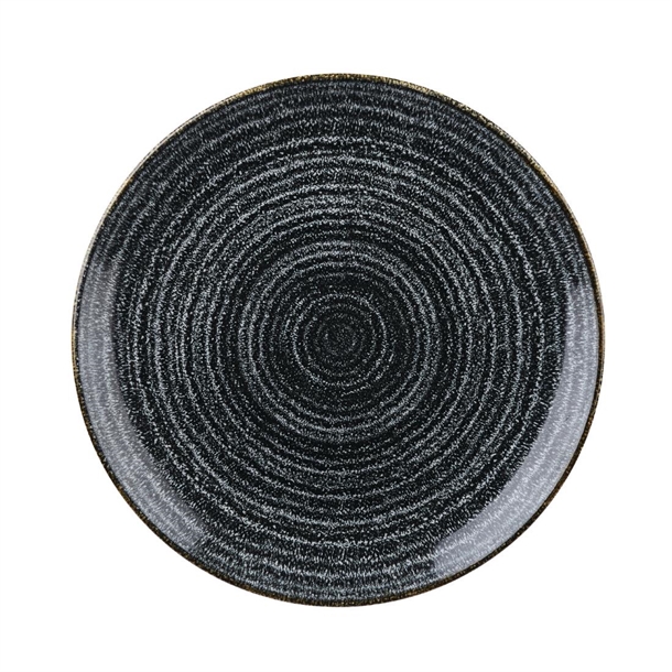 Churchill Studio Prints Charcoal Black Coupe Plate 10.25" 260mm (Box 12)(B2B)