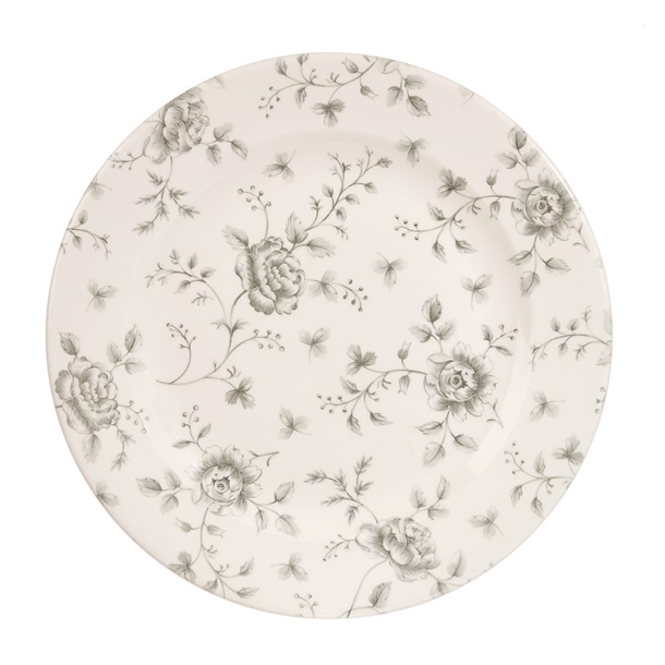 Churchill Vintage Prints Rose Chintz Profilplatten, Grau, 305 mm (6 Stück)