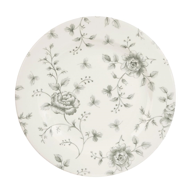 Churchill Rose Chintz Grey Profile Plate - 8 1/4" (Box 6) (Direct)