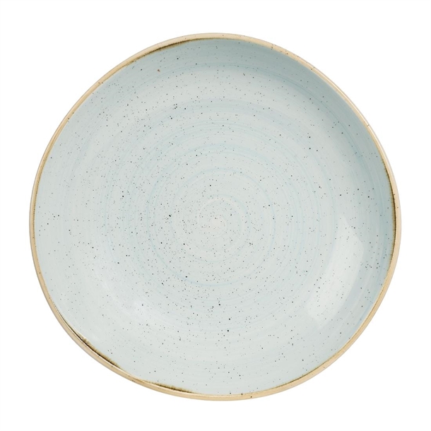 Churchill Stonecast Duck Egg Round Trace Bowl 9 7/8" (Box 12) (B2B)