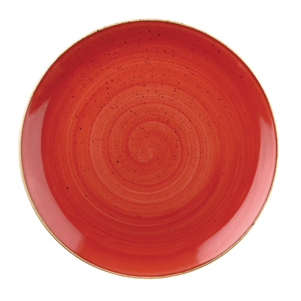 Churchill Stonecast Berry Red Coupe Plate - 11.25" 288mm (Box 12) (B2B)