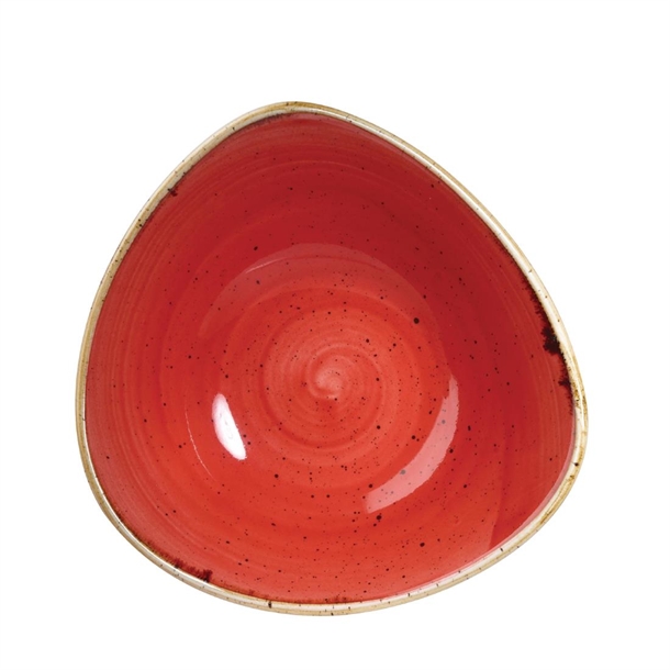 Bols triangulaires Churchill Stonecast Berry Red 235mm (Lot de 12)