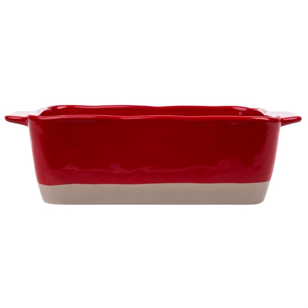 Olympia Cookware Rectangular Eared Roaster (Red Grey) - 2 1/2Ltr 84 1/2fl oz