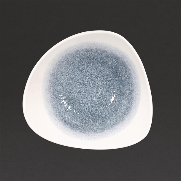 churchill-studio-prints-raku-trace-triangular-bowl-topaz-blue