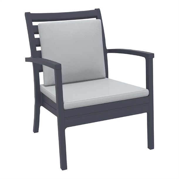 Furnlink Artemis XL Armchair - Anthracite Light Grey Seat & Back Cushion(Direct)