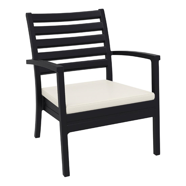 Furnlink Artemis XL Armchair - Black w/Beige Seat Cushion (Direct)