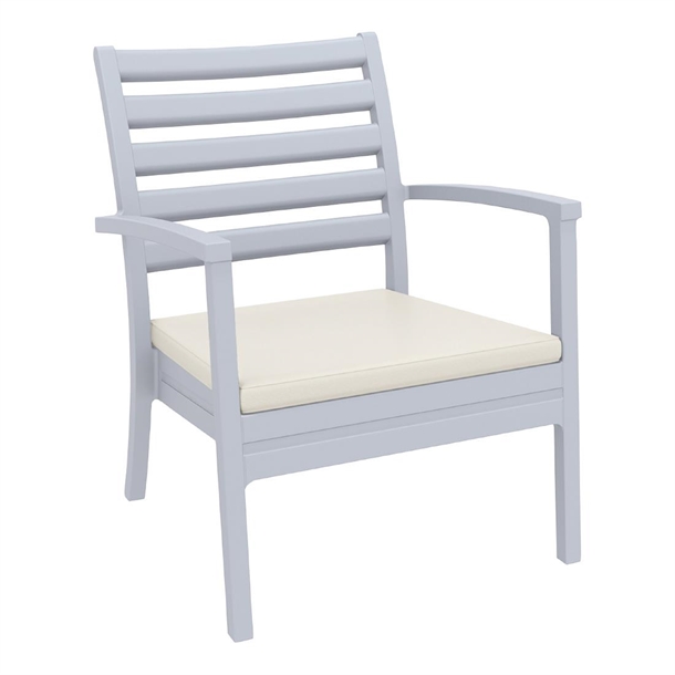 Furnlink Artemis XL Armchair - Silver Grey w/Beige Seat Cushion (Direct)