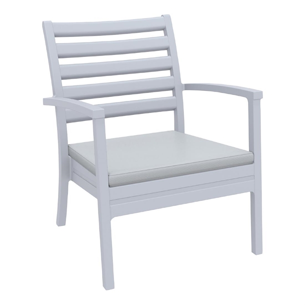 Furnlink Artemis XL Armchair - Silver Grey w/Light Grey Seat Cushion (Direct)