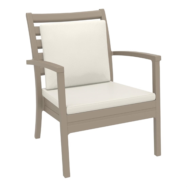 Furnlink Artemis XL Armchair - Taupe w/Beige Seat & Back Cushion (Direct)