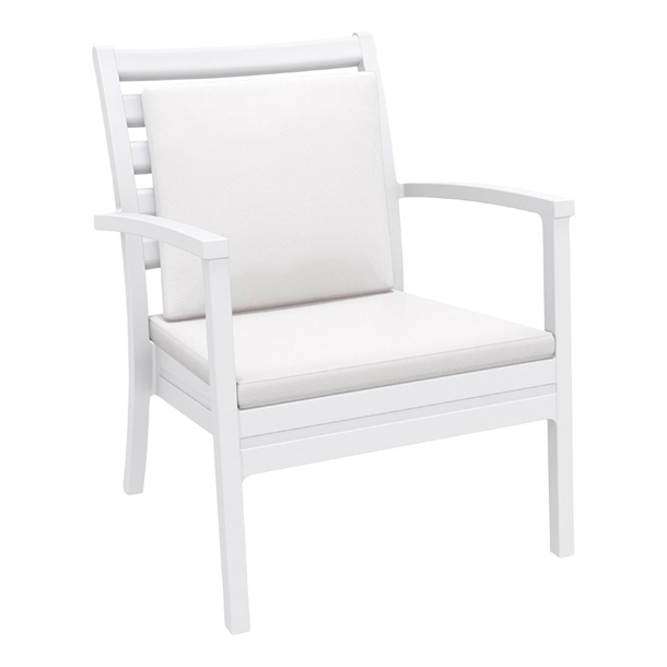 Furnlink Artemis XL Armchair - White w/White Seat & Back Cushion (Direct)