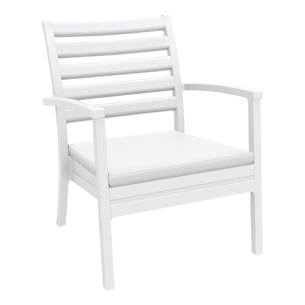 Furnlink Siesta Exclusive Artemis XL Armchair-White w/White Seat Cushion(Direct)