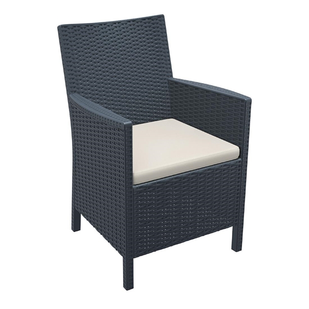Furnlink Siesta Exclusive California Armchair-Anthracite w/Beige Cushion(Direct)