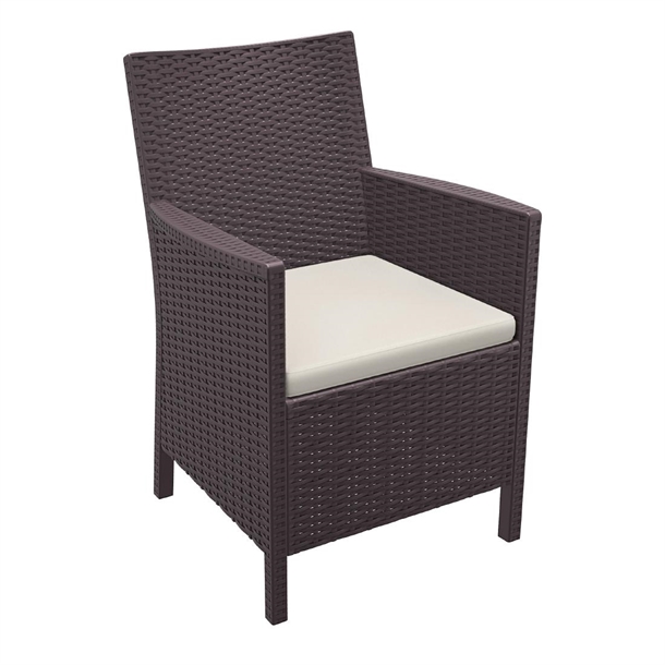 Furnlink Siesta Exclusive California Armchair Chocolate w/Beige Cushion(Direct)