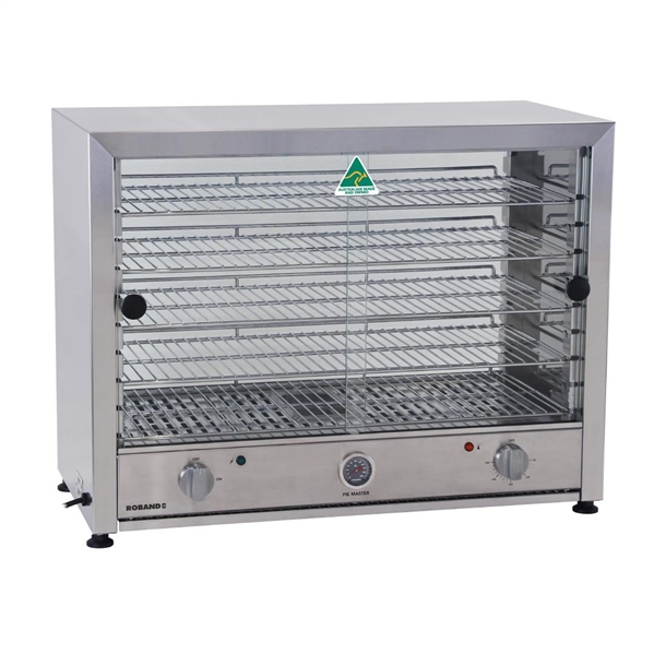 Roband Pie Master Pie Warmer PM100LG Glass Doors Both Sides Internal Light (B2B)