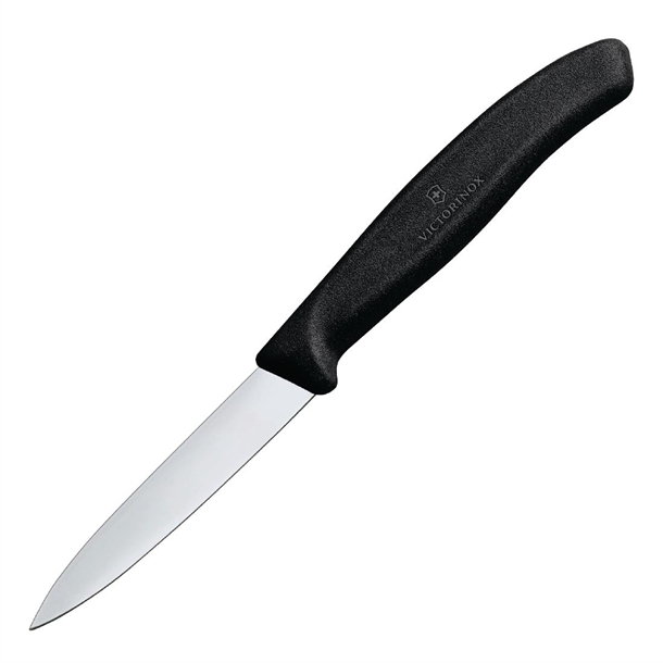 Victorinox Classic Paring Knife Black Handle Plain - 8cm
