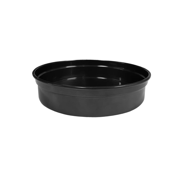 Tomkin Round Aluminium Bar Tray Black 240x50mm (B2B)