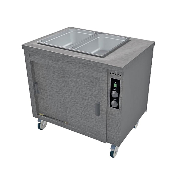 Versigen Wet/Dry Bain Marie with Hot Cupboard - 2 x 1/1 GN (Direct)