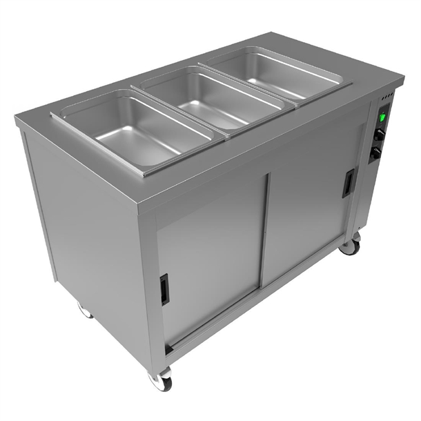 Versigen Wet/Dry Bain Marie with Hot Cupboard - 3 x 1/1 GN (Direct)