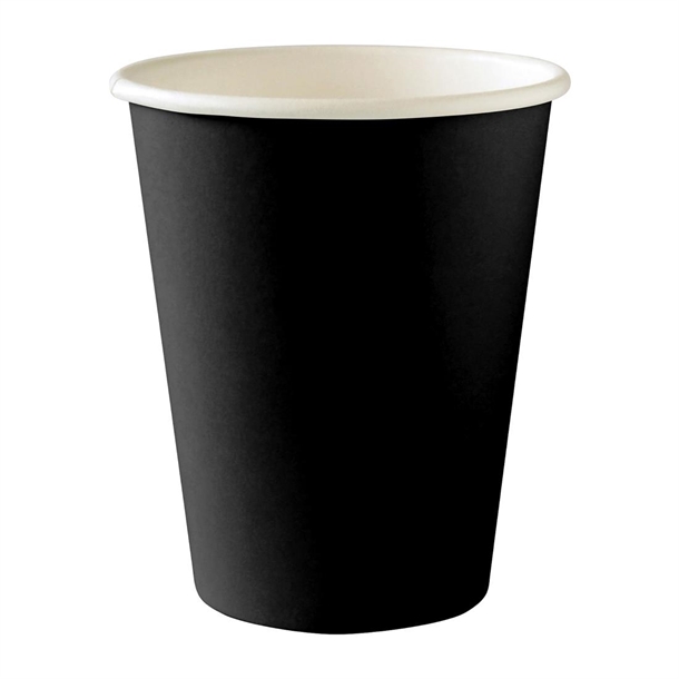 BioPak BioCup Single Wall Black - 280ml 80mm(Pack 1000)