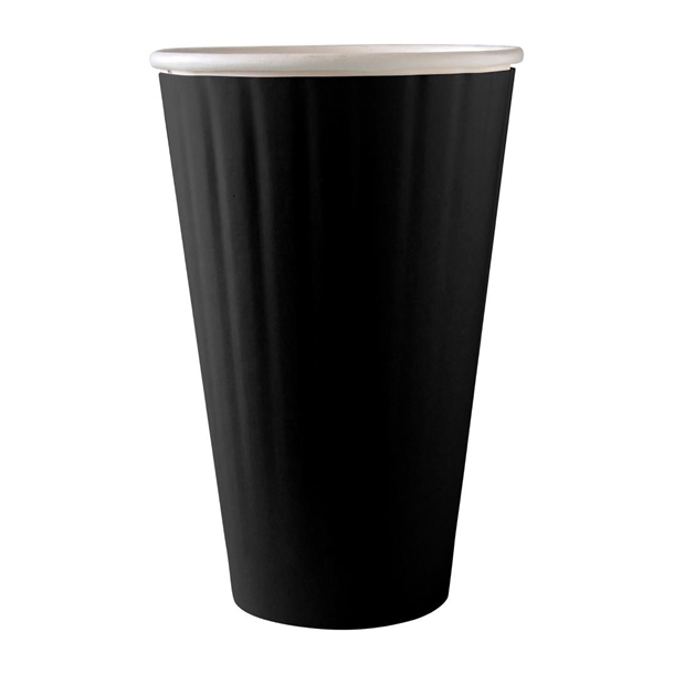BioPak BioCup Double Wall Black - 460ml 90mm (Pack 1000)